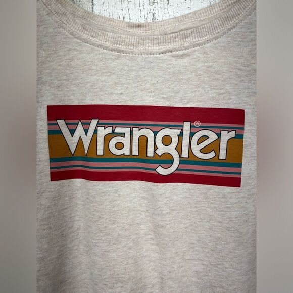 Wrangler Striped Logo Long Sleeve Graphic T Shirt Girls XL - Picture 3 of 7